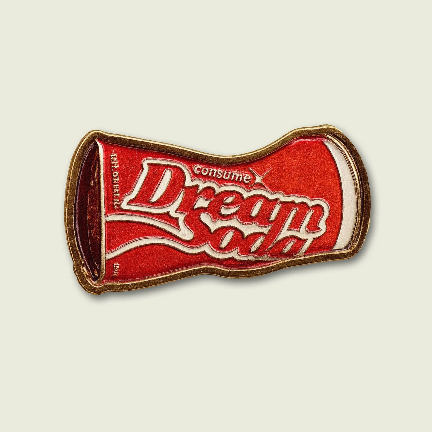 Dream Soda "Crushed Can" Pin Badge